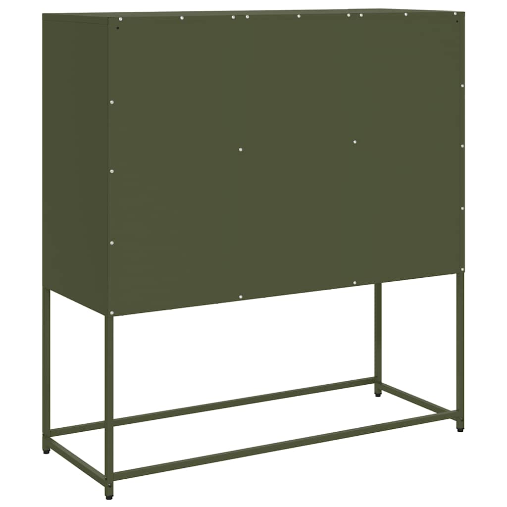 Sideboard Olive Green 100.5x39x107 cm Cold-rolled Steel