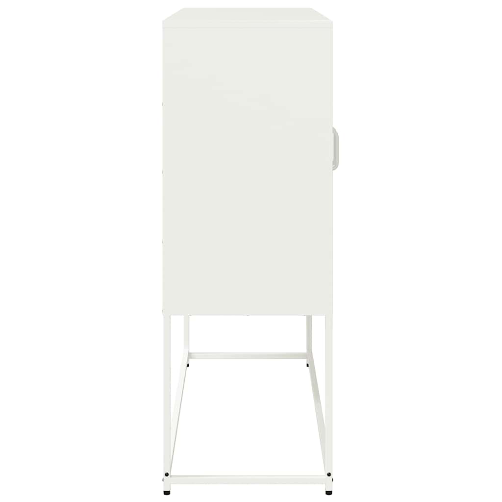 Sideboard White 100.5x39x107 cm Cold-rolled Steel