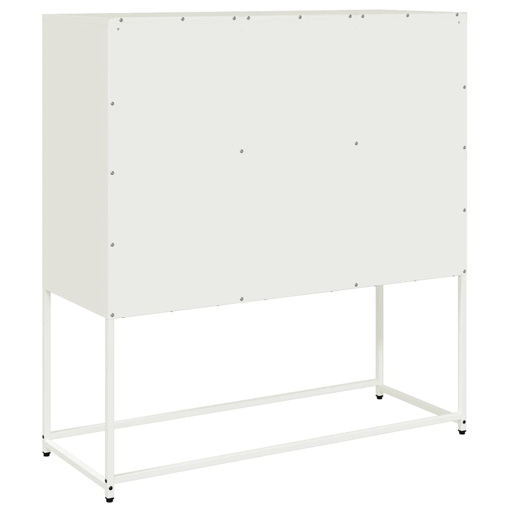 Sideboard White 100.5x39x107 cm Cold-rolled Steel