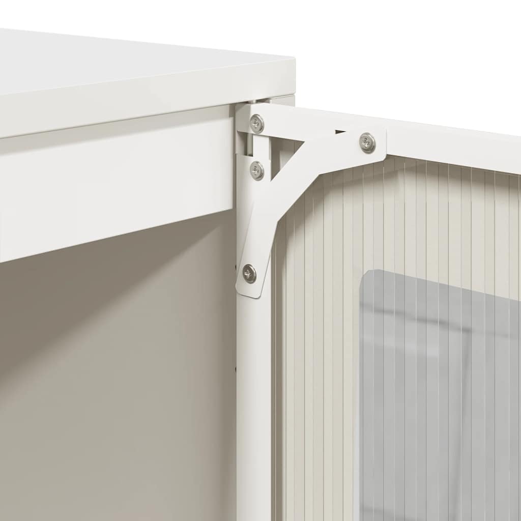 Sideboard White 100.5x39x107 cm Cold-rolled Steel