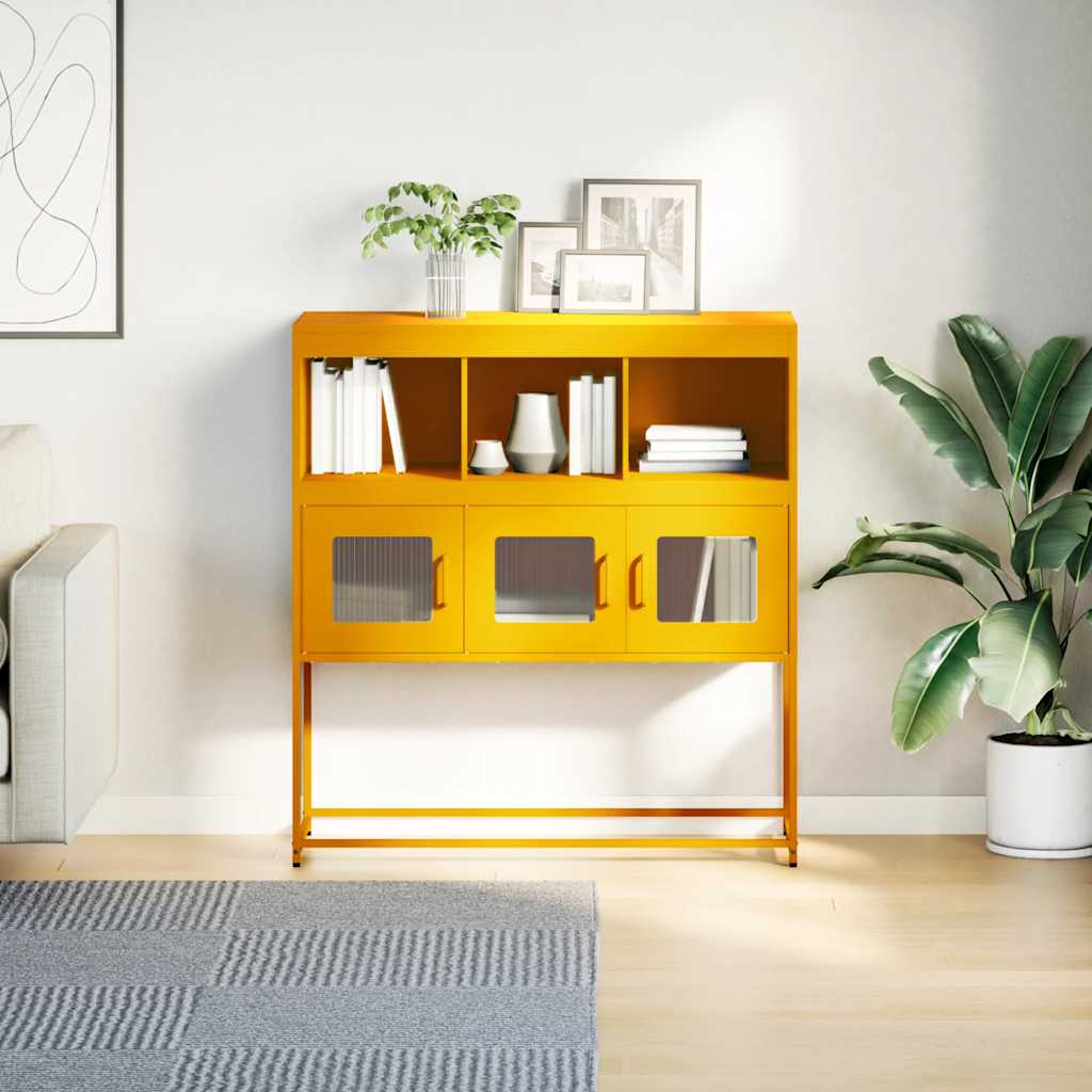 Sideboard Mustard Yellow 100.5x39x107 cm Cold-rolled Steel
