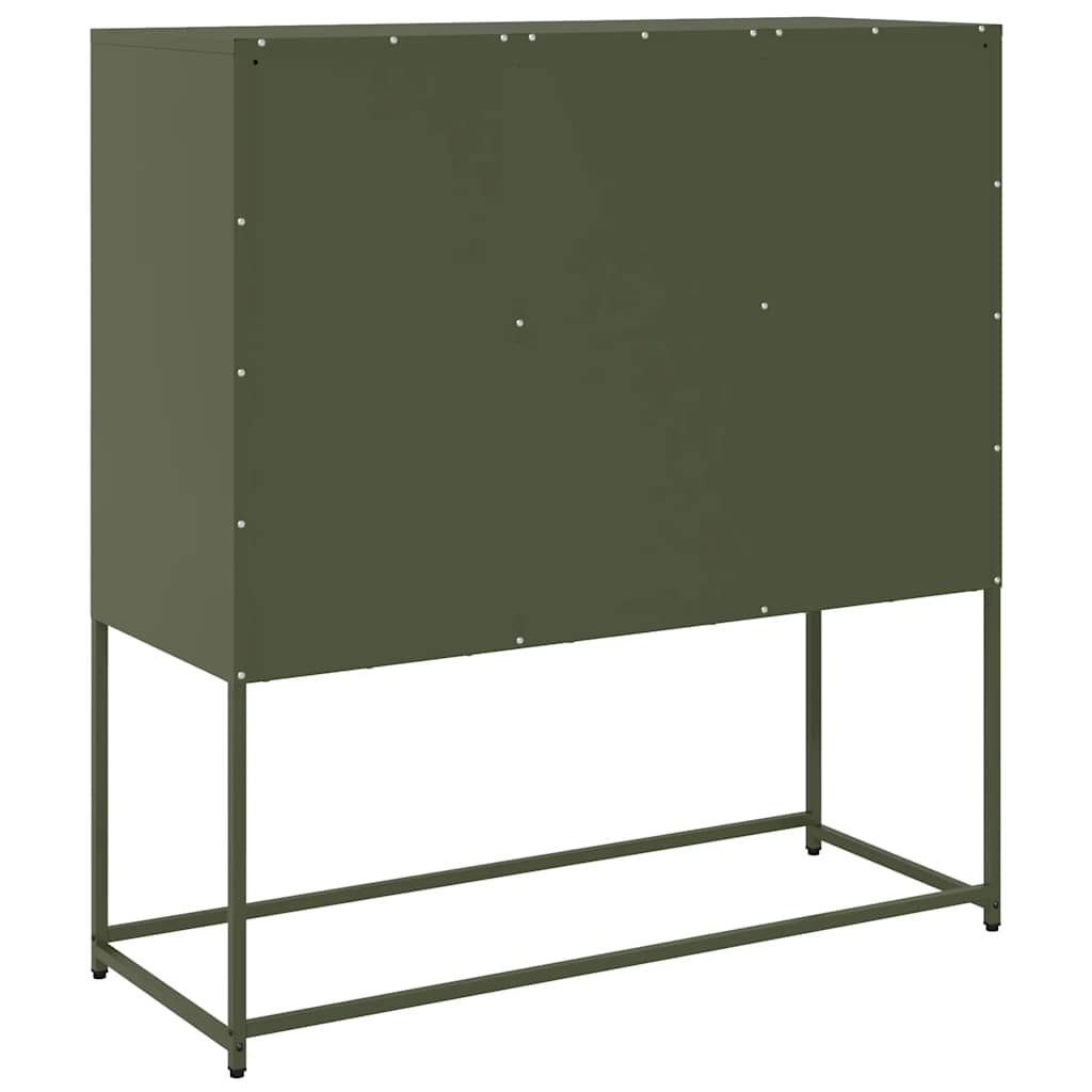 Sideboard Olive Green 100.5x39x107 cm Cold-rolled Steel
