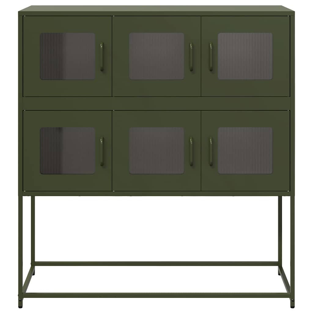Sideboard Olive Green 100.5x39x107 cm Cold-rolled Steel