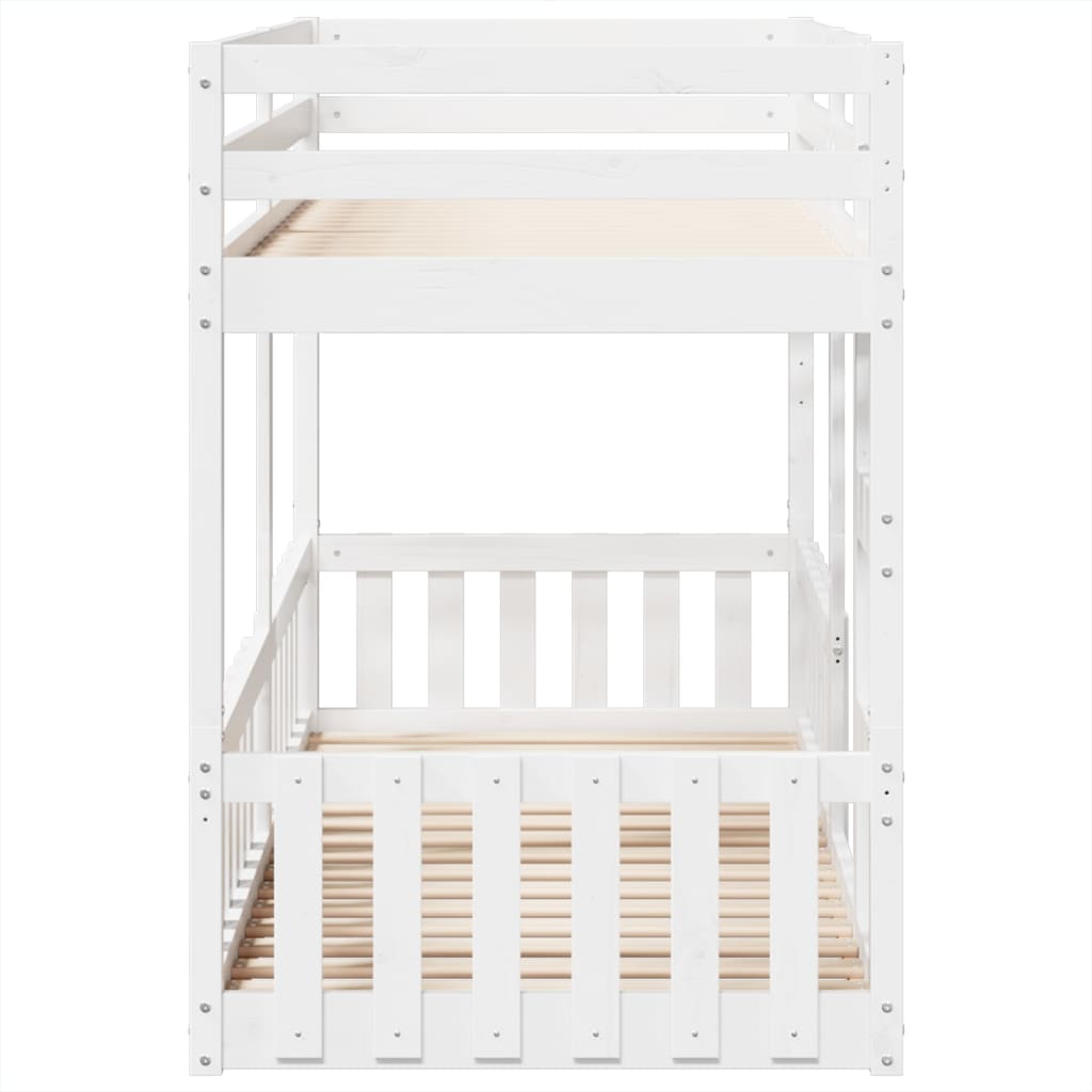 Bunk Bed White 80x200 cm Solid Wood Pine