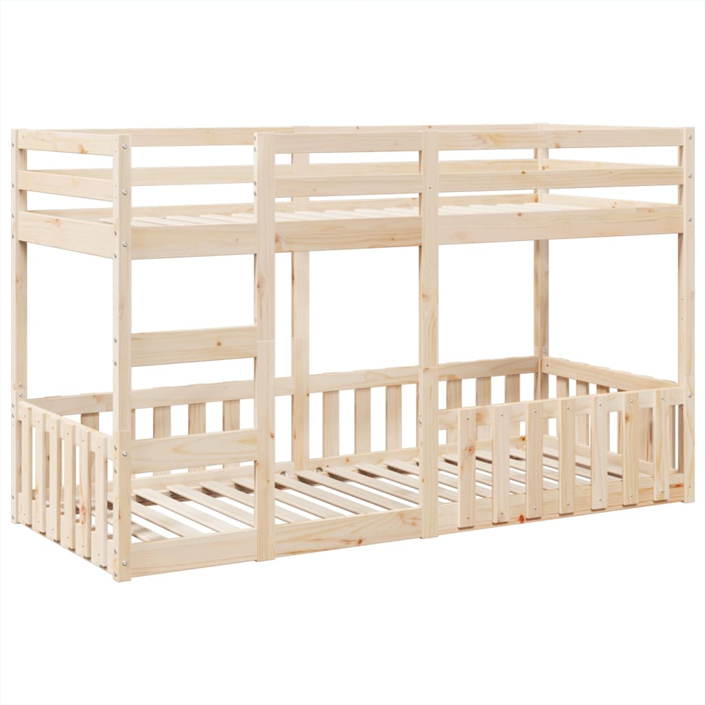Bunk Bed 90x200 cm Solid Wood Pine