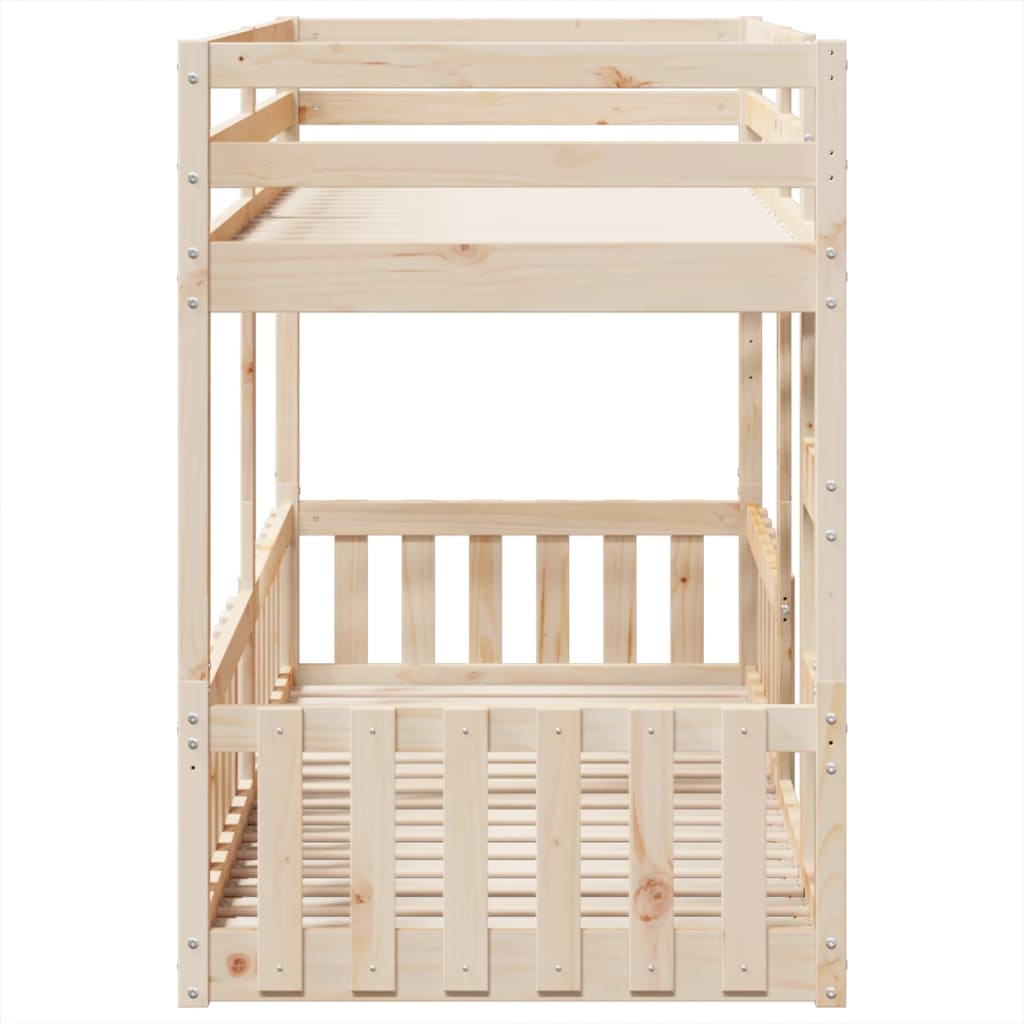 Bunk Bed 90x200 cm Solid Wood Pine