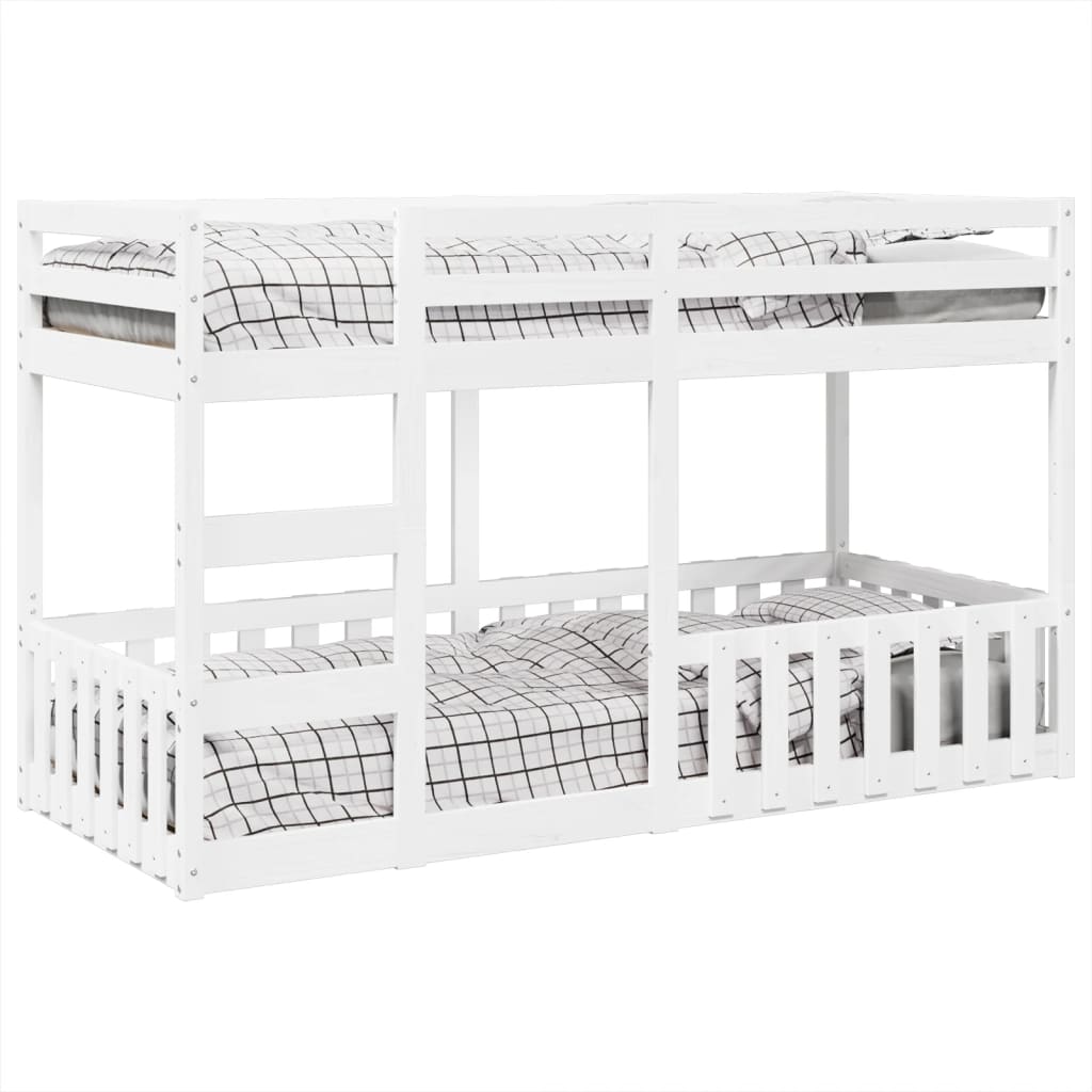 Bunk Bed White 90x200 cm Solid Wood Pine