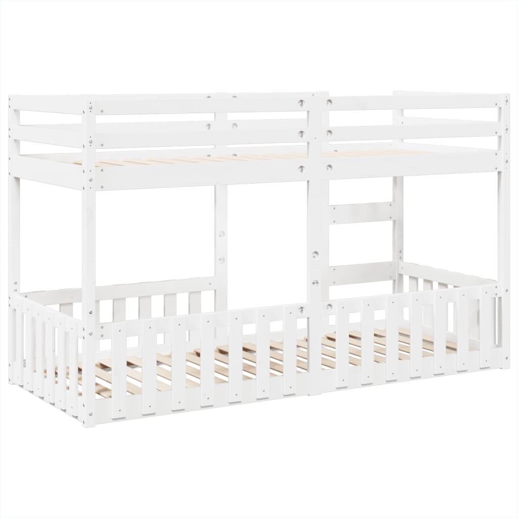 Bunk Bed White 90x200 cm Solid Wood Pine