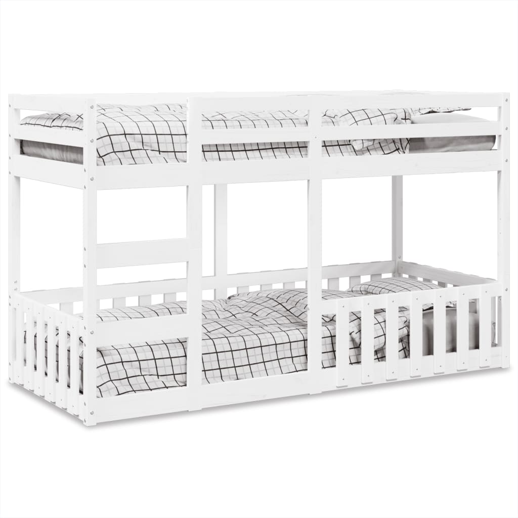 Bunk Bed White 90x200 cm Solid Wood Pine