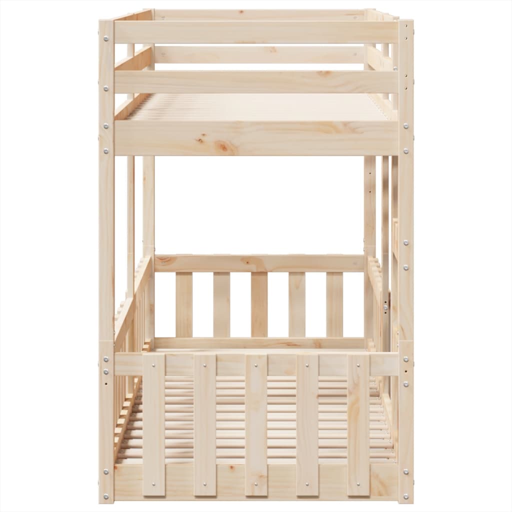 Bunk Bed 90x190 cm Solid Wood Pine