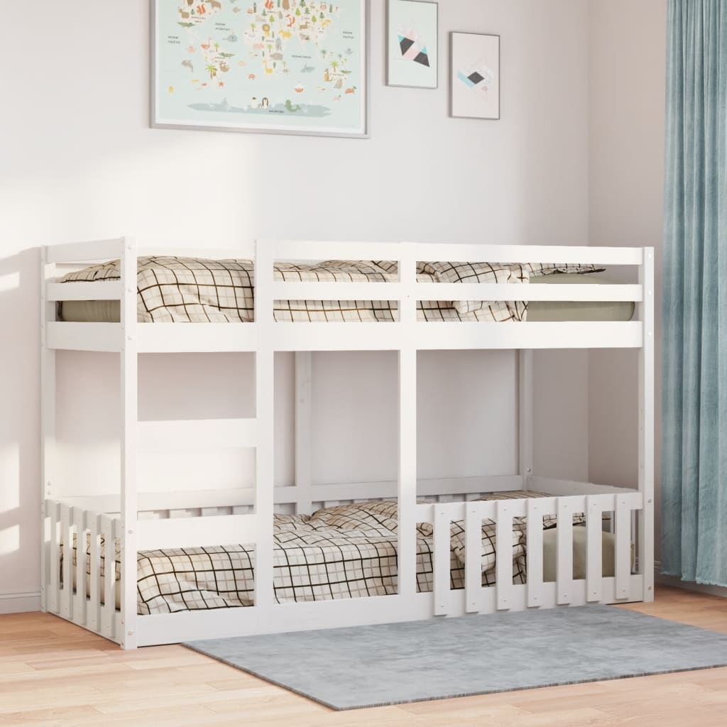 Bunk Bed White 90x190 cm Solid Wood Pine