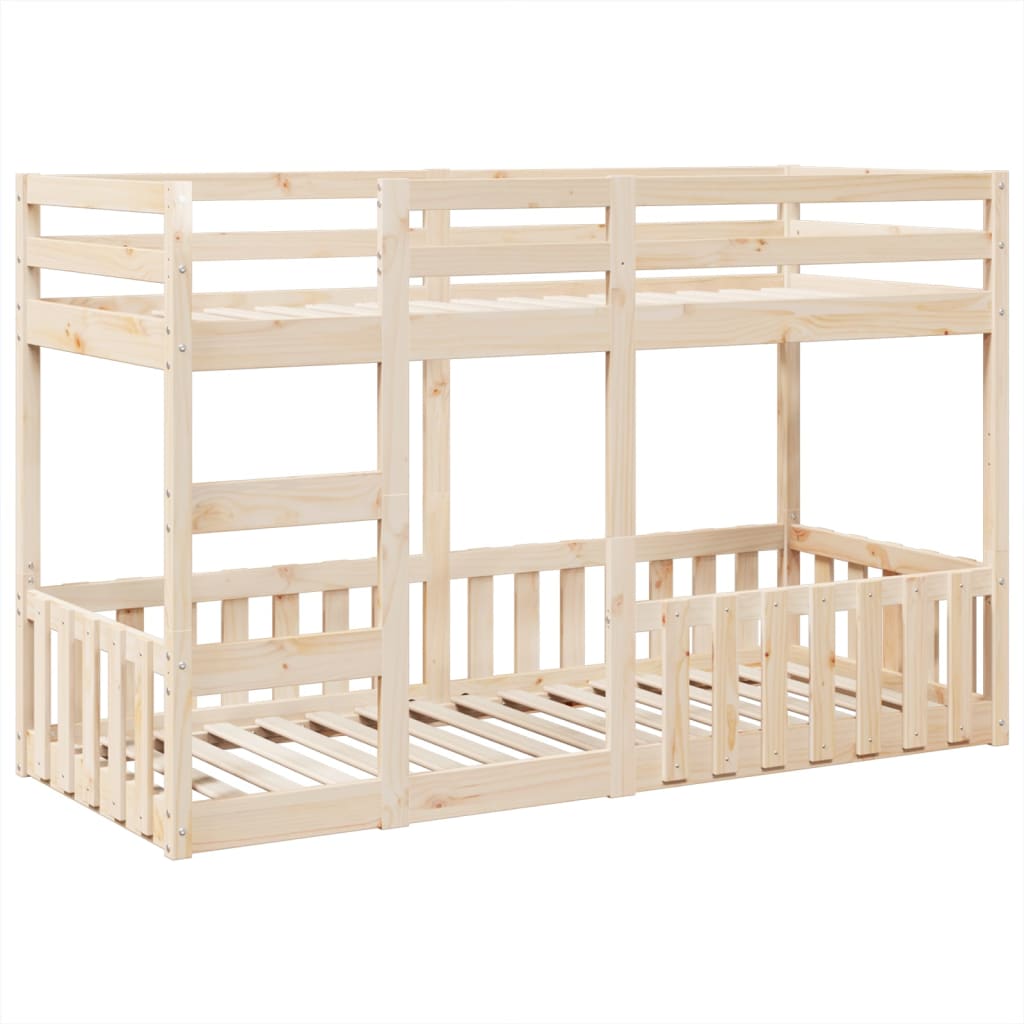 Bunk Bed 75x190 cm Solid Wood Pine