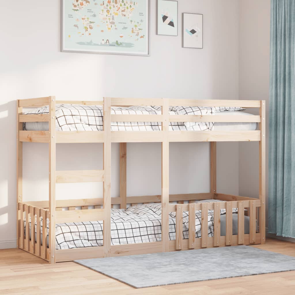 Bunk Bed 75x190 cm Solid Wood Pine