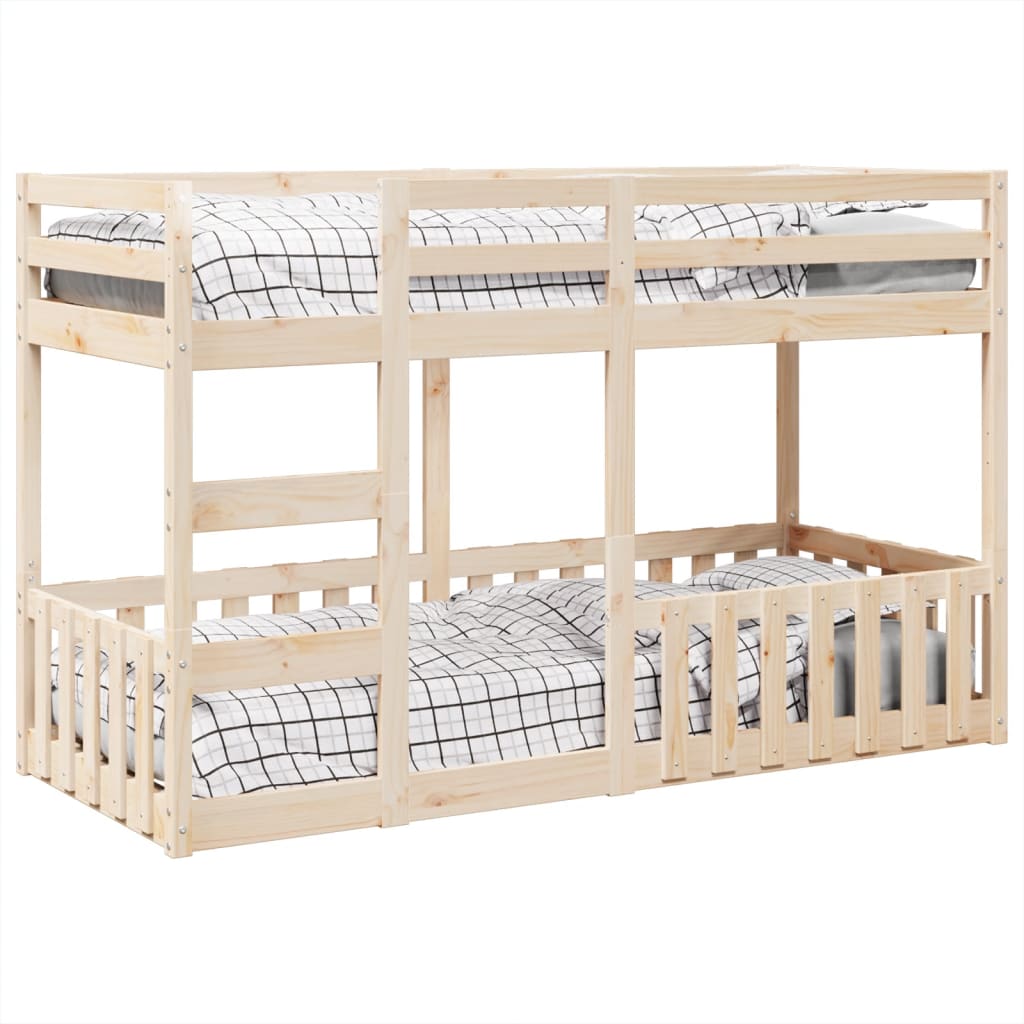 Bunk Bed 75x190 cm Solid Wood Pine