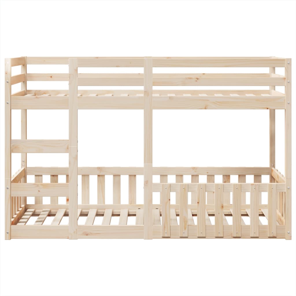 Bunk Bed 75x190 cm Solid Wood Pine