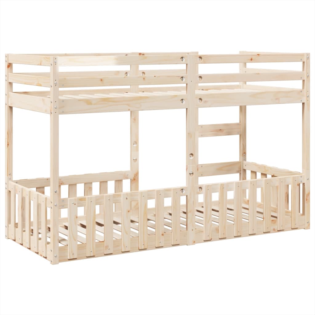 Bunk Bed 75x190 cm Solid Wood Pine