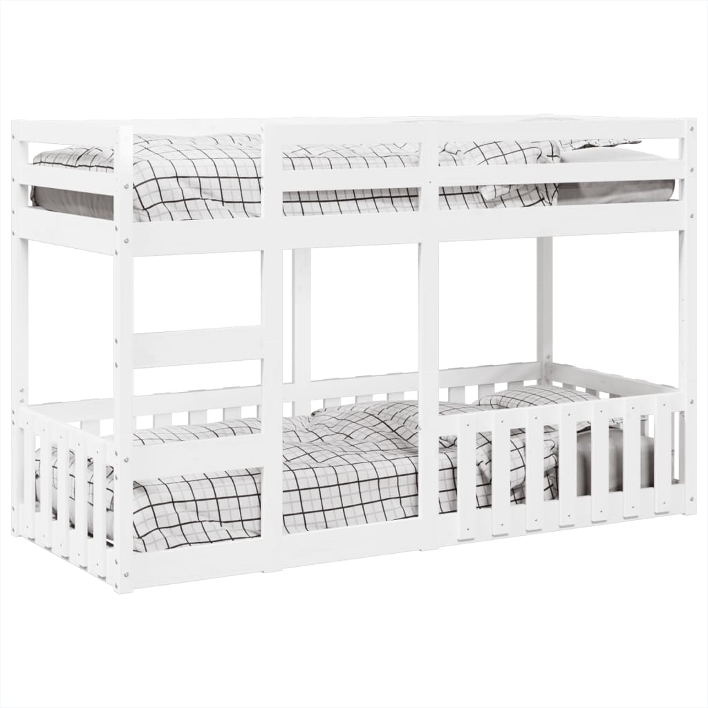 Bunk Bed White 75x190 cm Solid Wood Pine