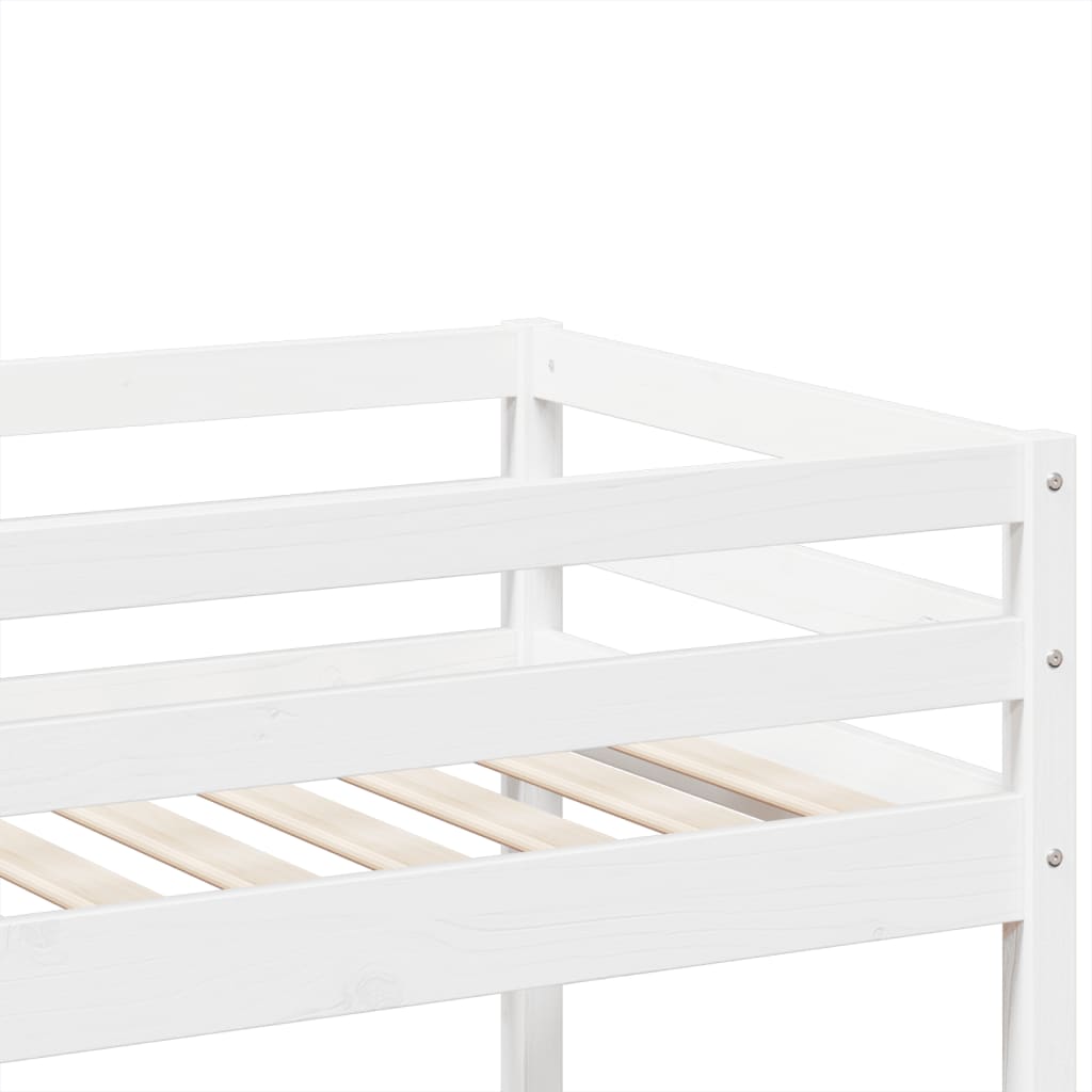 Bunk Bed White 75x190 cm Solid Wood Pine