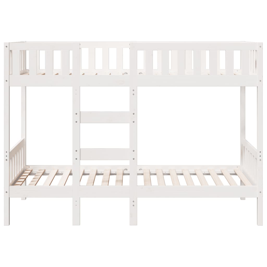Bunk Bed White 75x190 cm Solid Wood Pine