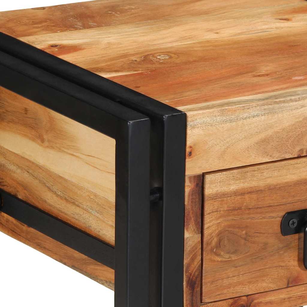 Bedside Cabinet 2 pcs Brown 40 x 35 x 50 cm Solid acacia wood