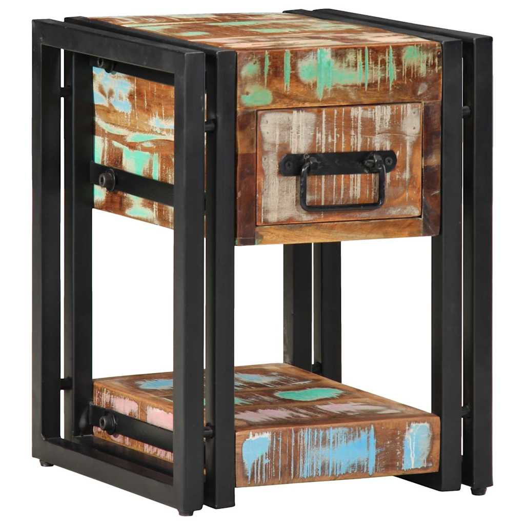 Bedside Cabinet with Drawer Multicolour 30 x 30 x 40 cm