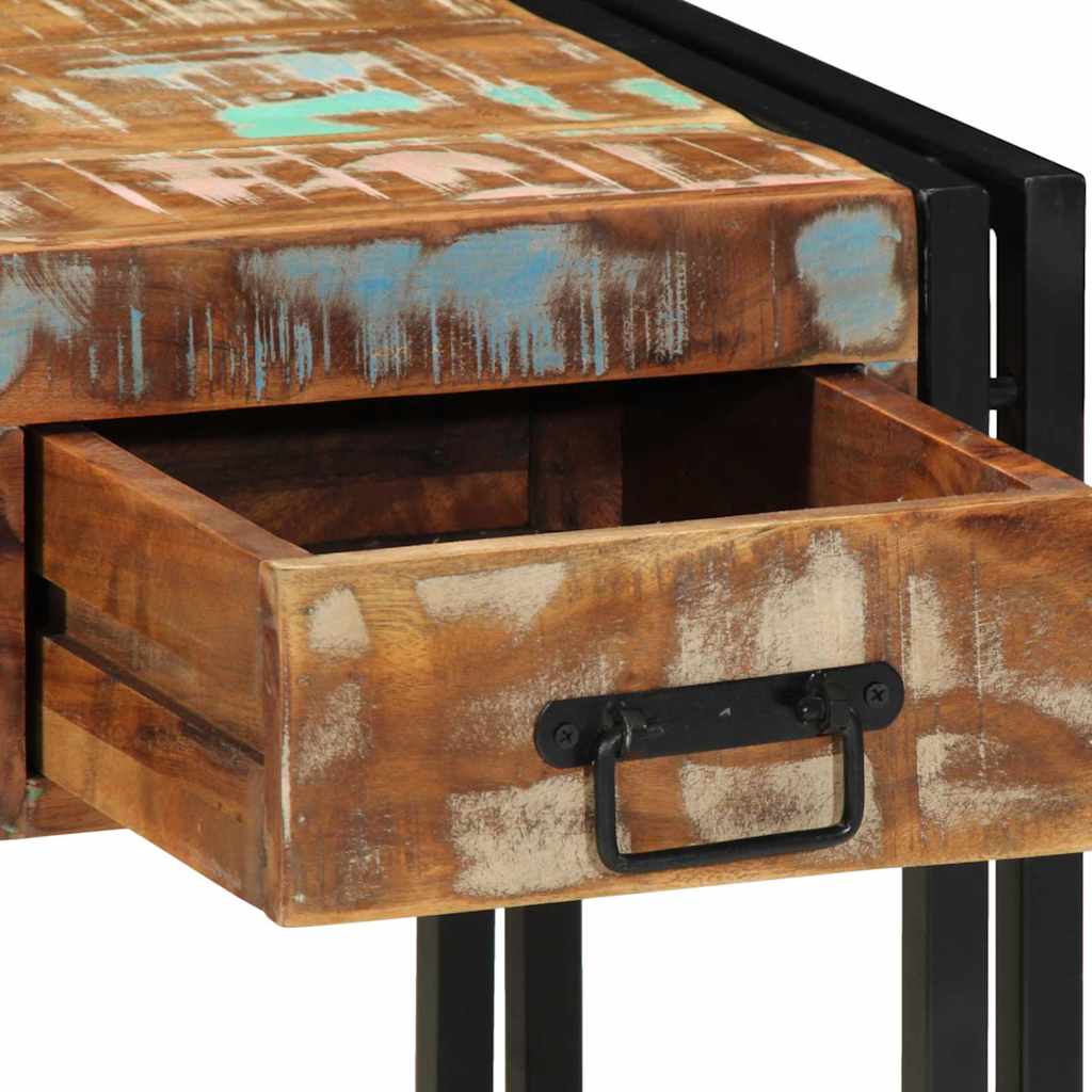 End Table Other 40 x 40 x 50 cm Solid reclaimed wood and Metal
