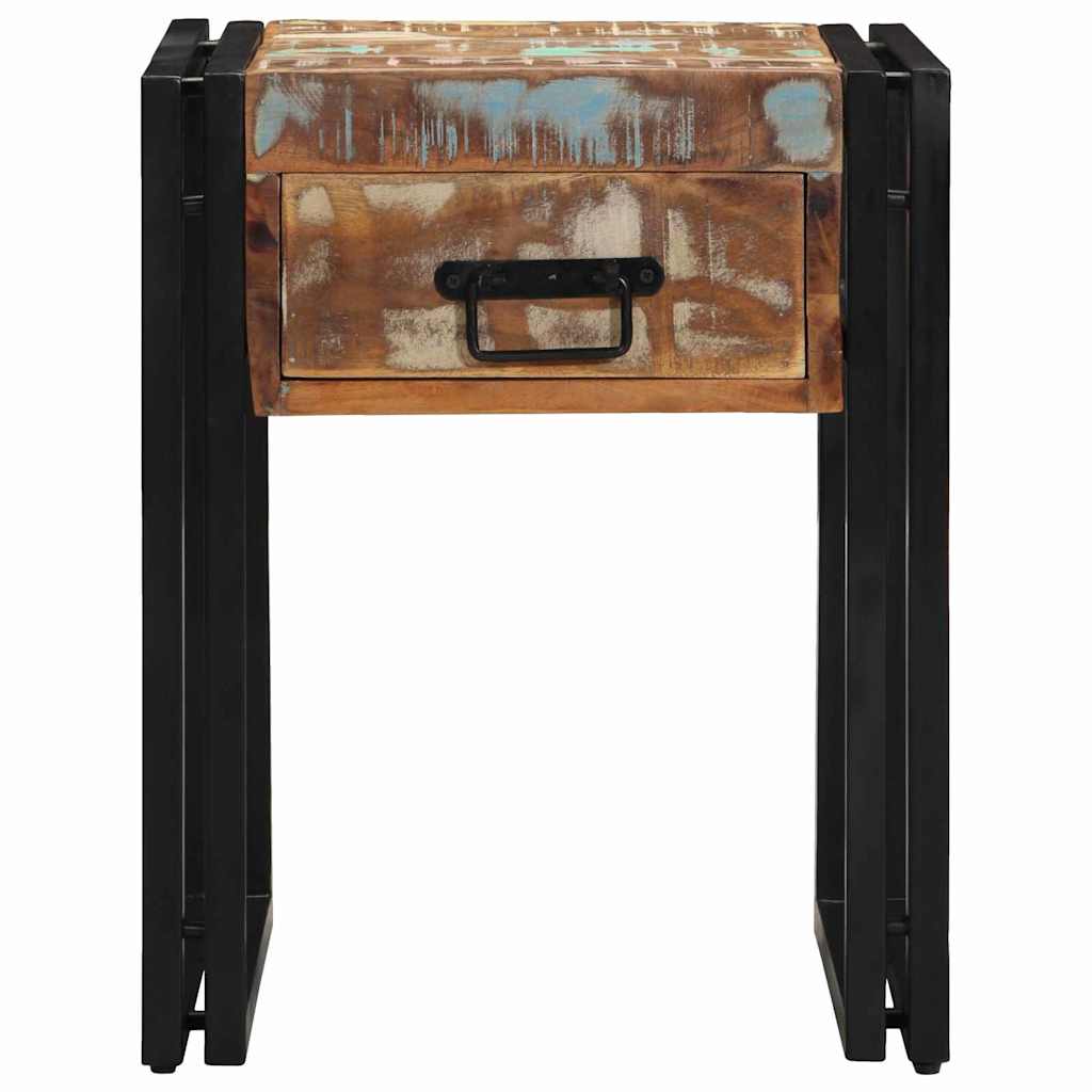 End Table Other 40 x 40 x 50 cm Solid reclaimed wood and Metal