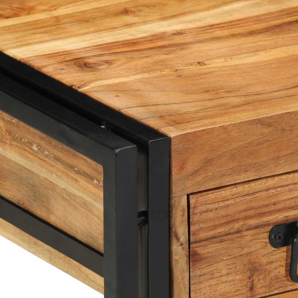 End Table with Drawer Brown 40 x 40 x 50 cm Solid acacia wood