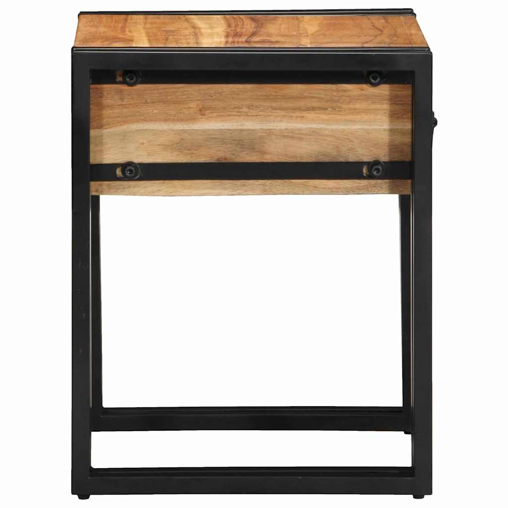 End Table with Drawer Brown 40 x 40 x 50 cm Solid acacia wood