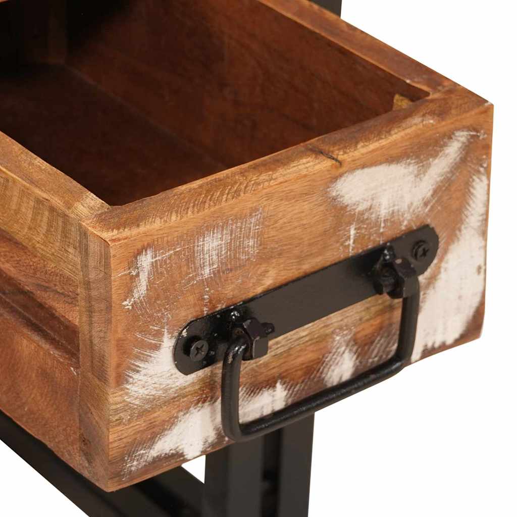 End Table Other 30 x 30 x 40 cm Solid reclaimed wood and Metal