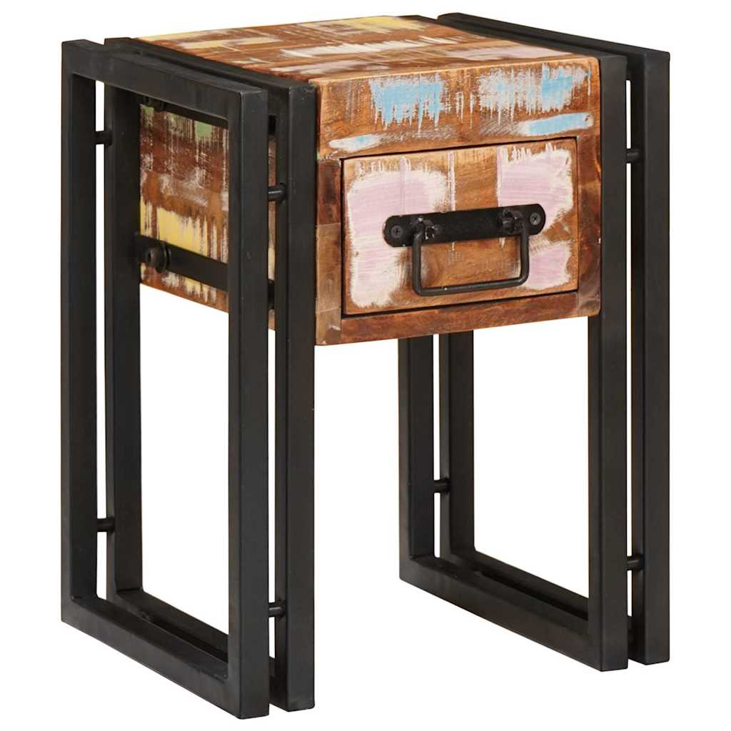 End Table Other 30 x 30 x 40 cm Solid reclaimed wood and Metal