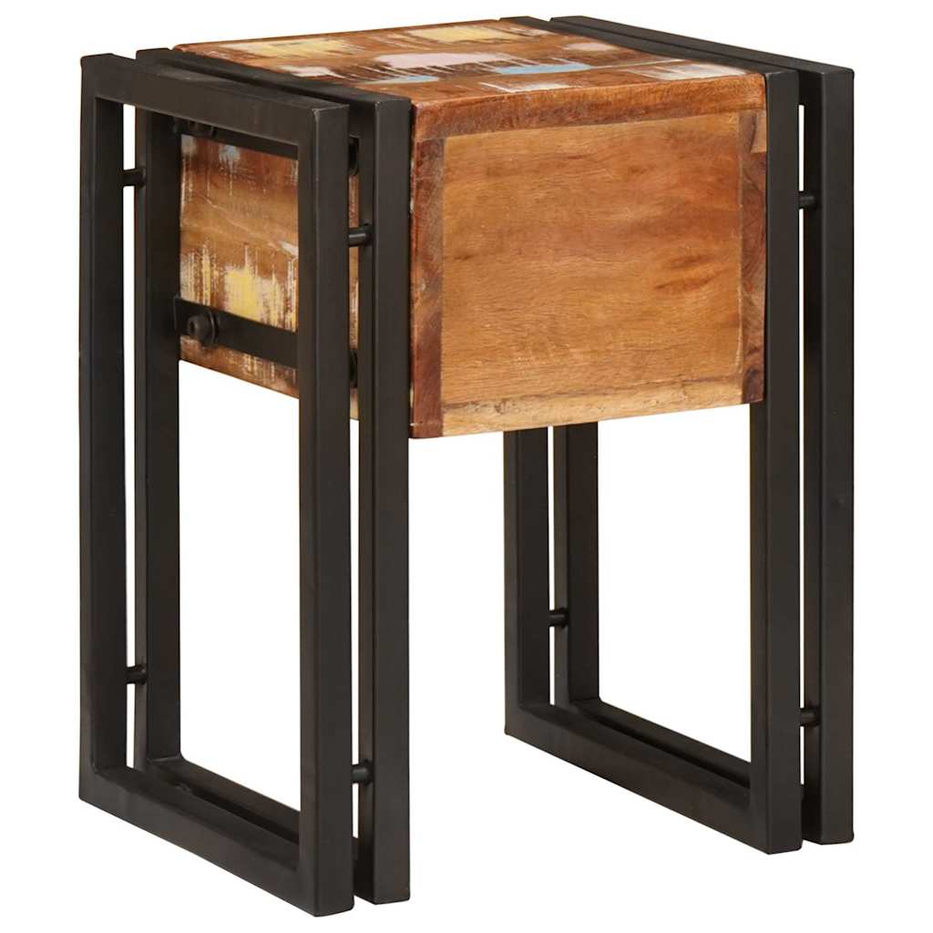 End Table Other 30 x 30 x 40 cm Solid reclaimed wood and Metal