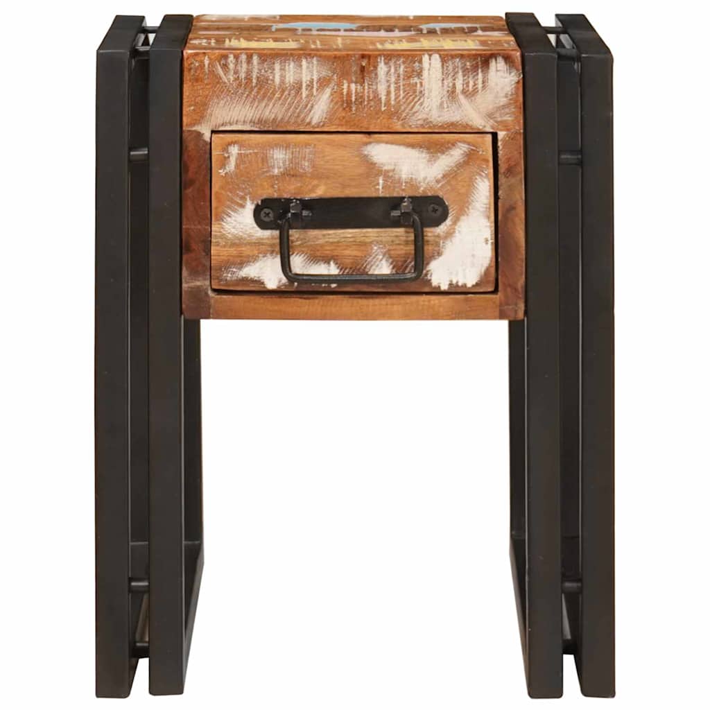 End Table Other 30 x 30 x 40 cm Solid reclaimed wood and Metal