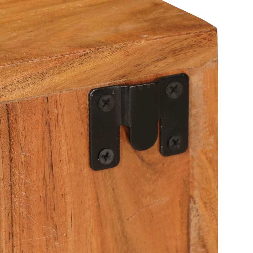 Bedside Table Brown 35 x 33 x 48 cm Solid Wood Acacia