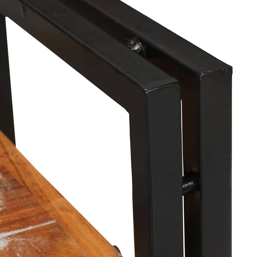 Bedside Table 2 pcs Brown and black Solid Wood Reclaimed