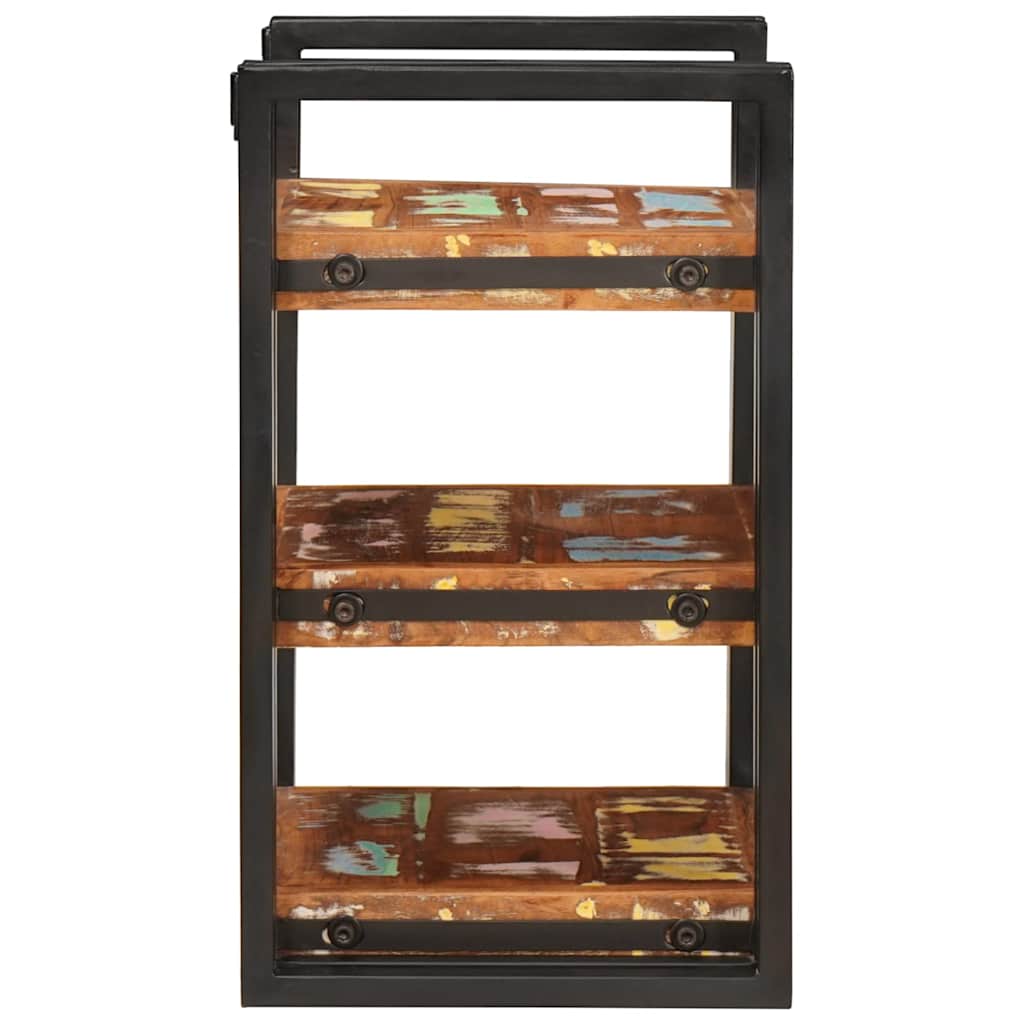 Bedside Table 2 pcs Brown and black Solid Wood Reclaimed