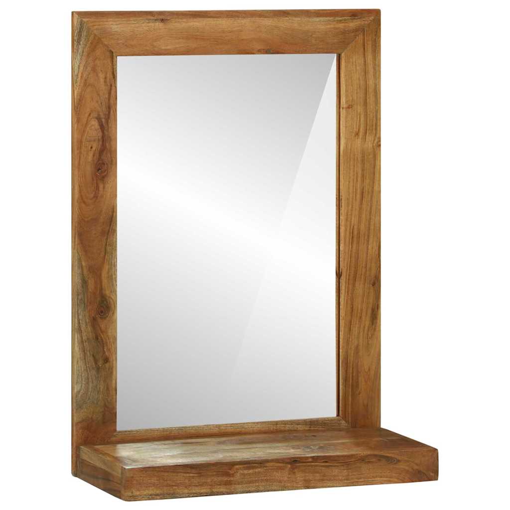 Bathroom Mirror Brown 50 X 22 X 70 Cm Solid Rough Wood Mango