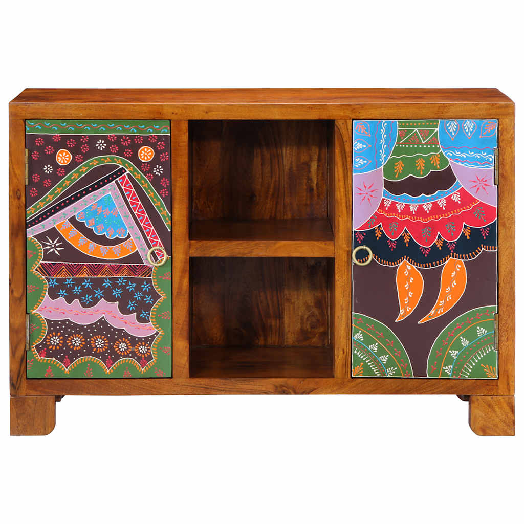 Sideboard Multicolour 90x35x60 Solid Wood Acacia