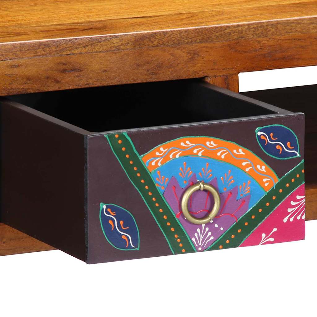 Desk with Drawer Brown 110 x 50 x 73 cm Solid Acacia wood