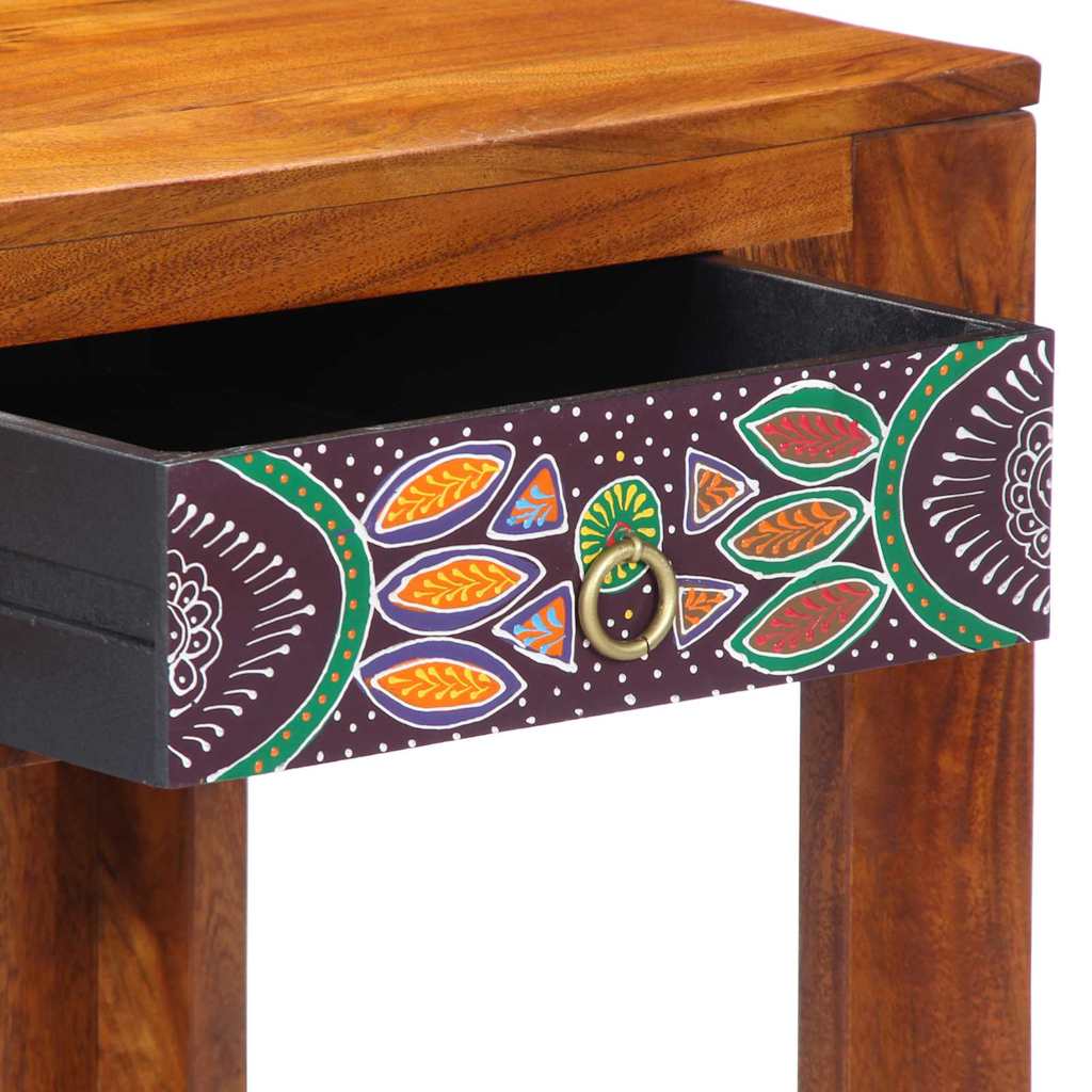 Desk with Drawer Brown 100 x 50 x 75 cm Solid Acacia wood