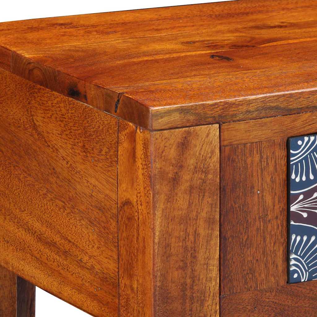 Side Table with Drawer Brown 40 x 30 x 36 cm Solid Acacia wood