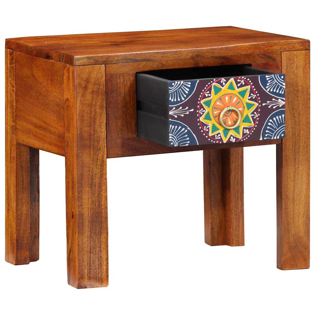 Side Table with Drawer Brown 40 x 30 x 36 cm Solid Acacia wood