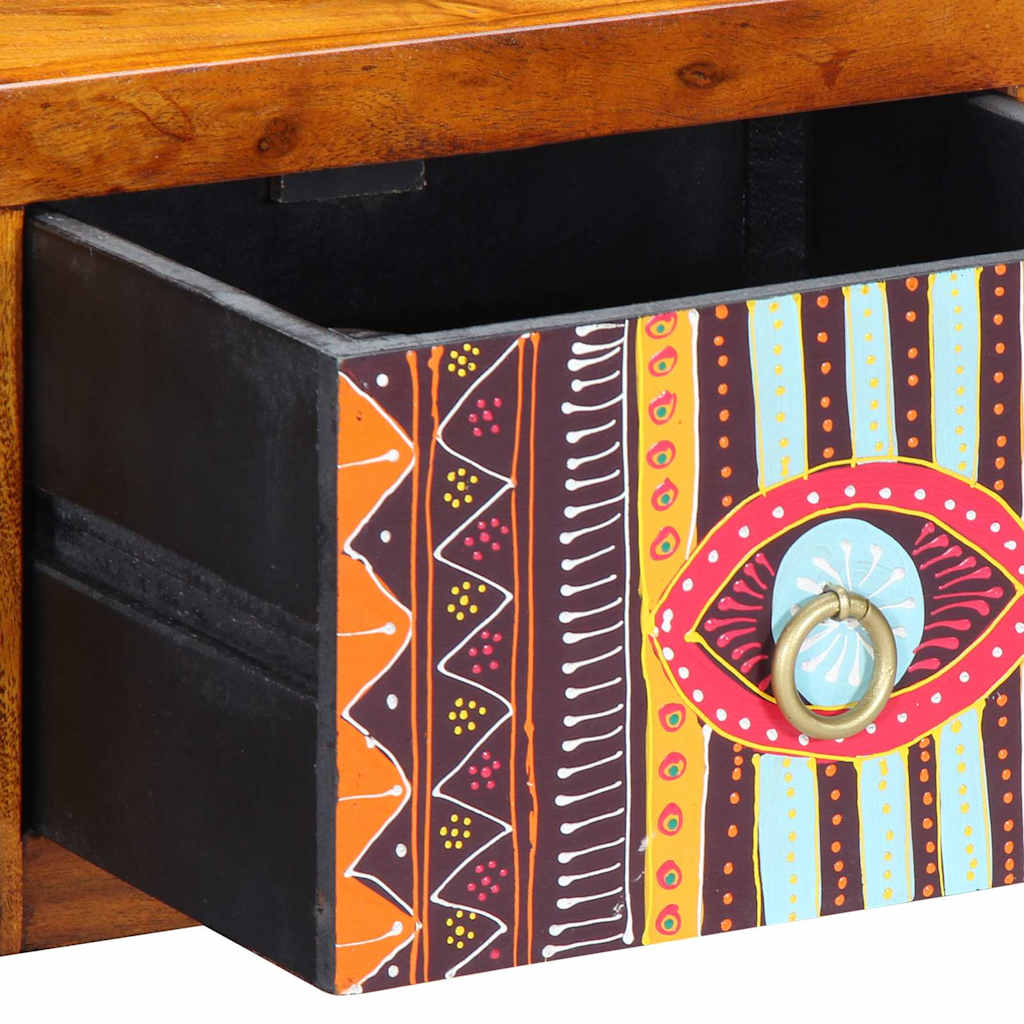 Bedside Cabinet 2 pcs Brown 35 x 30 x 22 cm Solid acacia wood