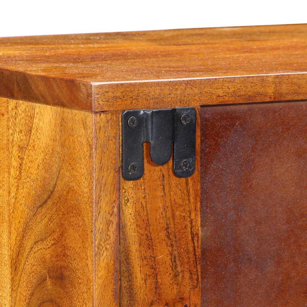 Bedside Cabinet 2 pcs Brown 35 x 30 x 22 cm Solid acacia wood