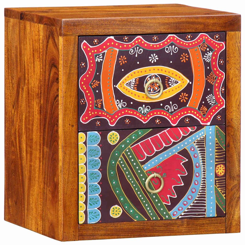 Bedside Cabinet 2 pcs Brown 35 x 30 x 40 cm Solid acacia wood