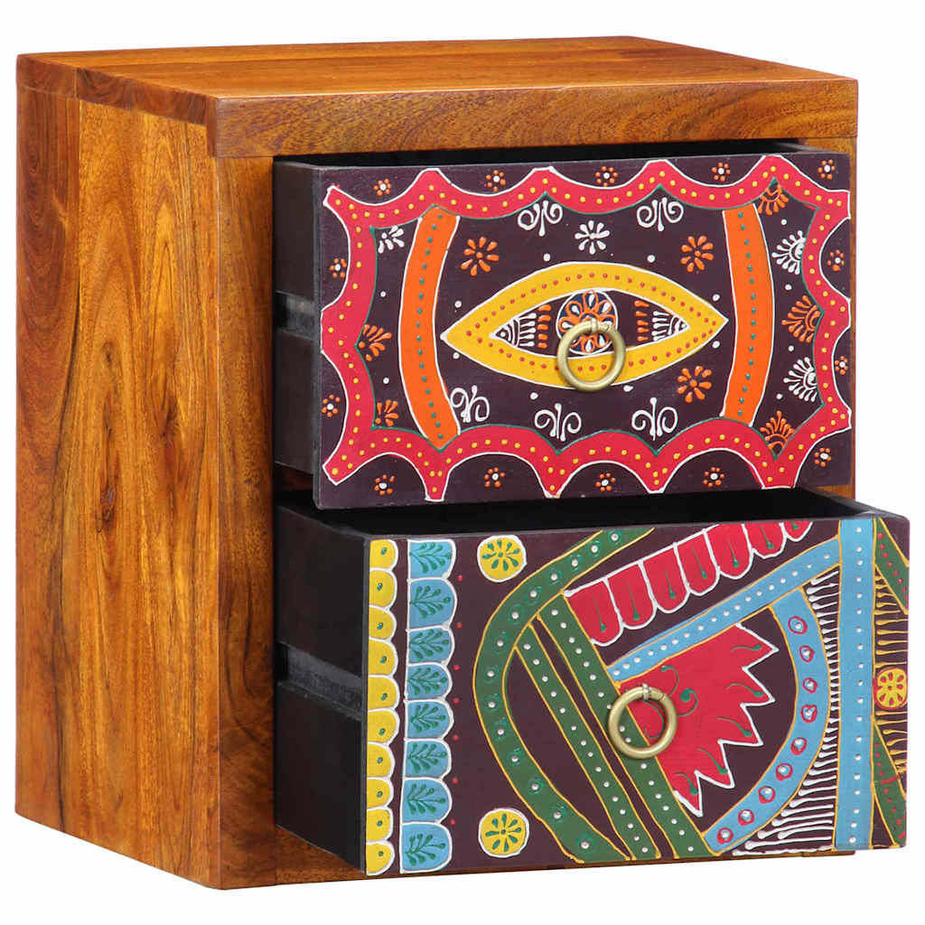 Bedside Cabinet 2 pcs Brown 35 x 30 x 40 cm Solid acacia wood