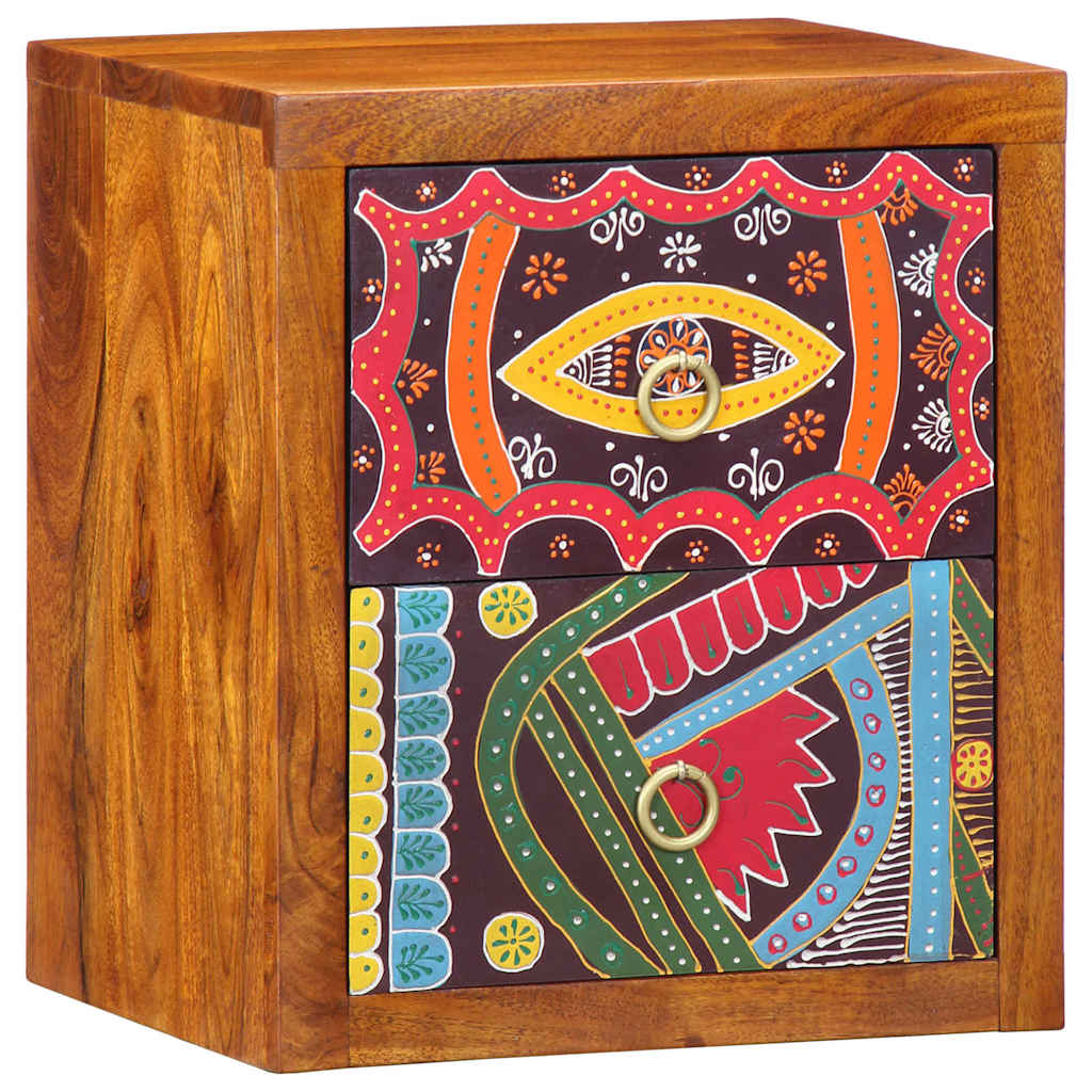 Bedside Cabinet 2 pcs Brown 35 x 30 x 40 cm Solid acacia wood