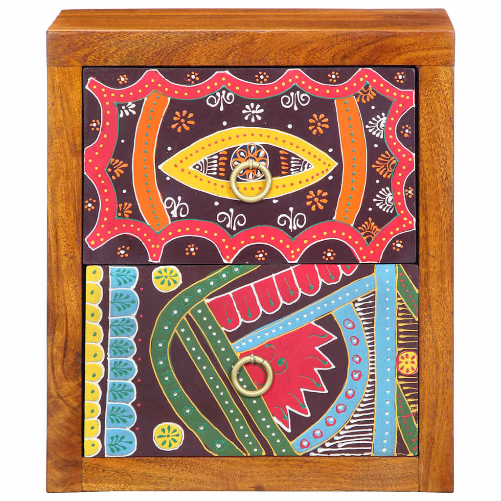 Bedside Cabinet 2 pcs Brown 35 x 30 x 40 cm Solid acacia wood