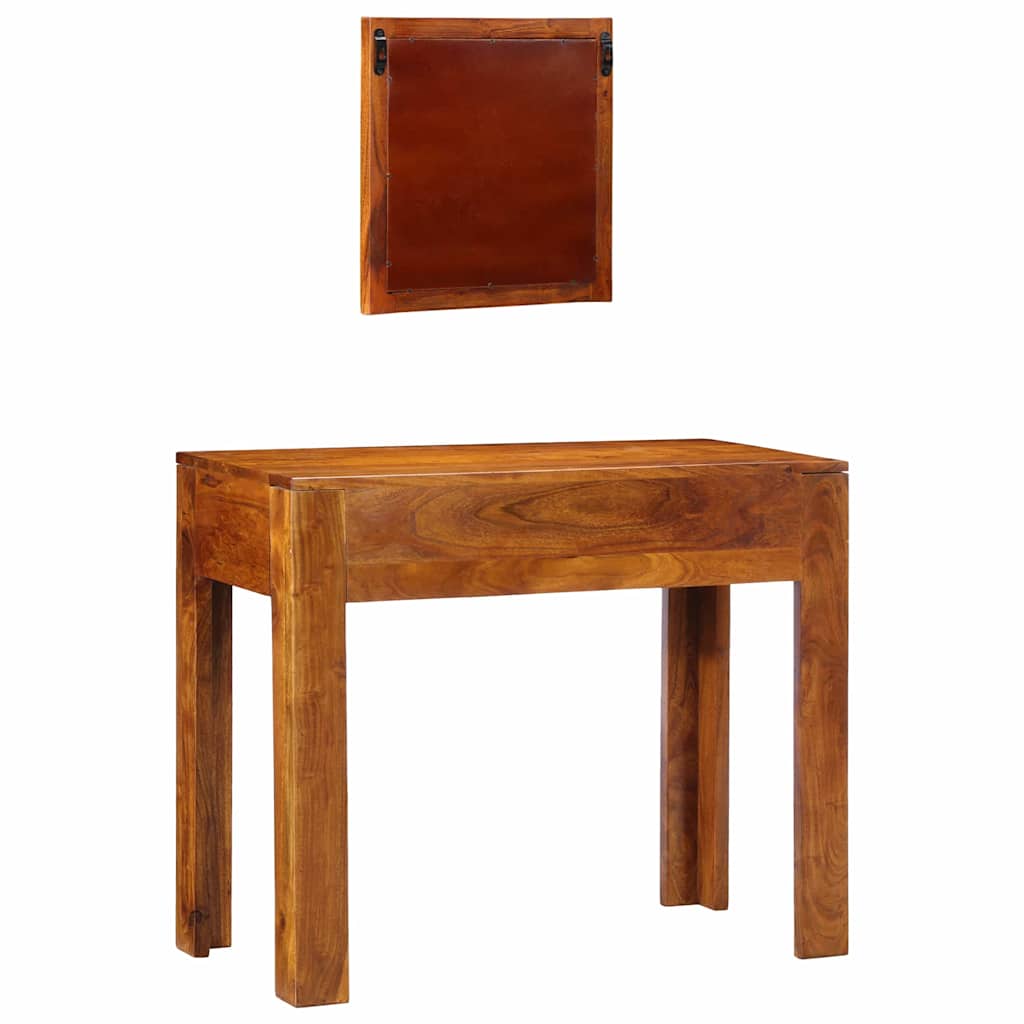 Dressing Table Brown 90 X 45 X 75 Cm Solid Acacia Wood