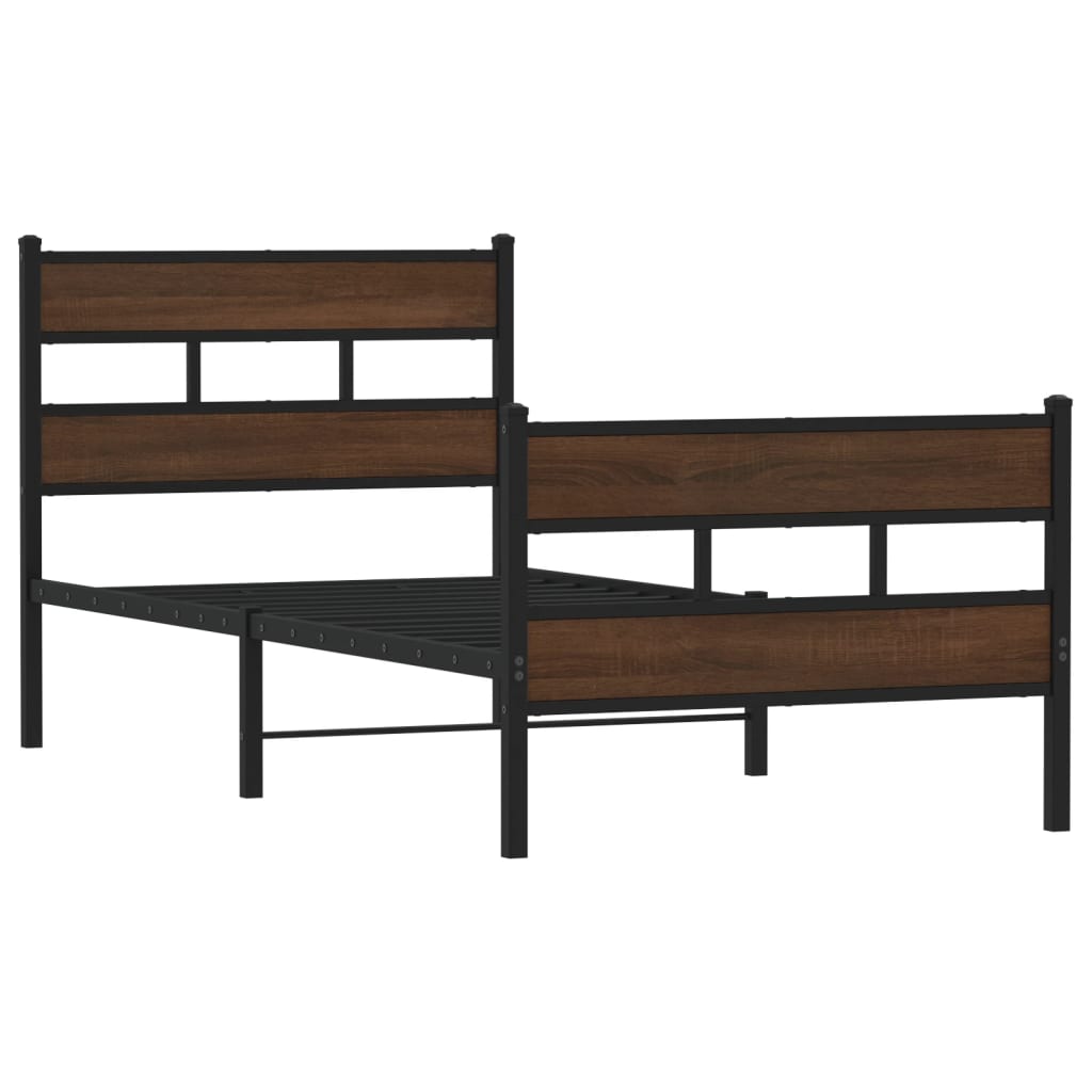 Bed Frame without Mattress with Headboard and Footboard 100x190 cm